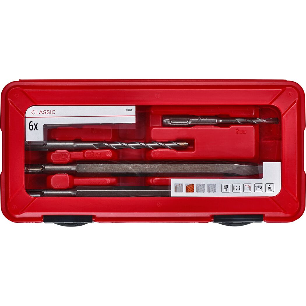 Hammerbohrersatz SDS-plus 6-teilig