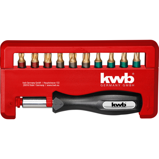 Bild von Bit-Set 'Titan' mit Handgriff 12-teilig PH, PZ, Torx
