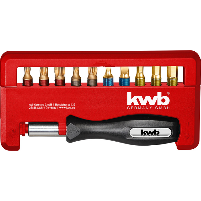 Bild von Bit-Set 'Titan' mit Handgriff 12-teilig PH, PZ, Schlitz, Hex