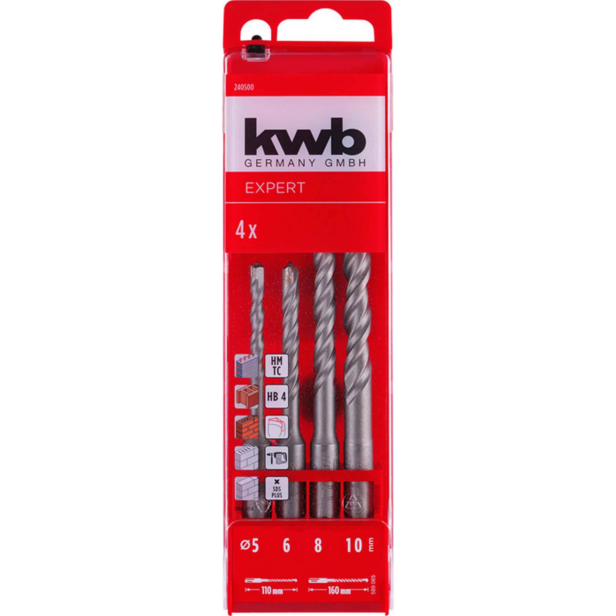Hammerbohrersatz 'HB 44' SDS-Plus 4-teilig