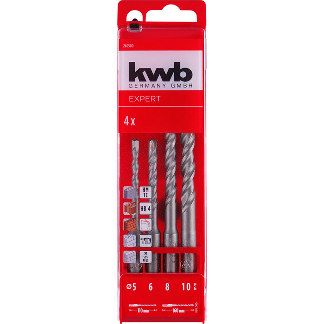 Hammerbohrersatz 'HB 44' SDS-Plus 4-teilig