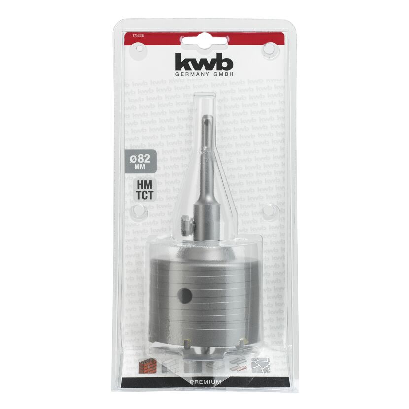 kwb Premium Hohlbohrkrone 82 mm in Verpackung