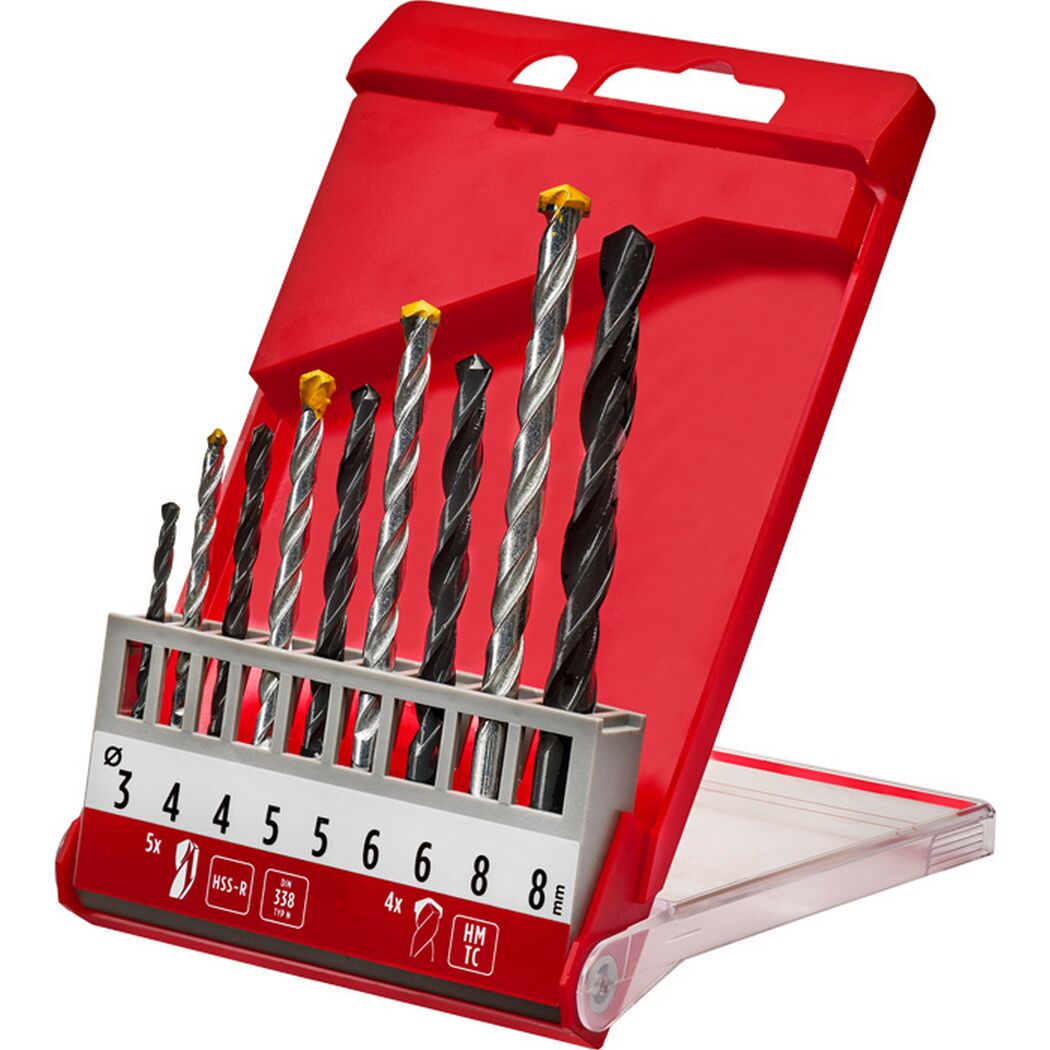 Bohrer-Set HSS 9-teilig