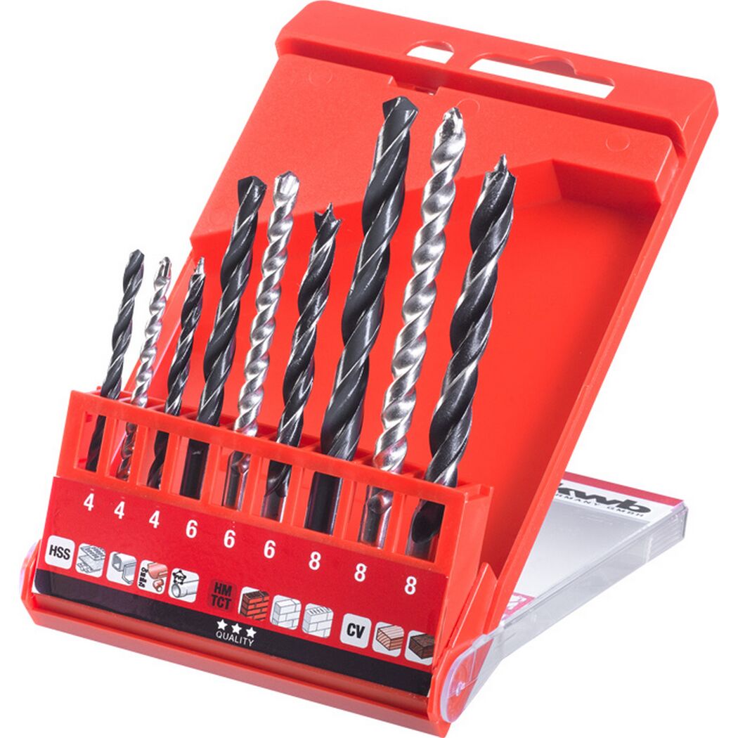 Bohrer-Set HSS 9-teilig
