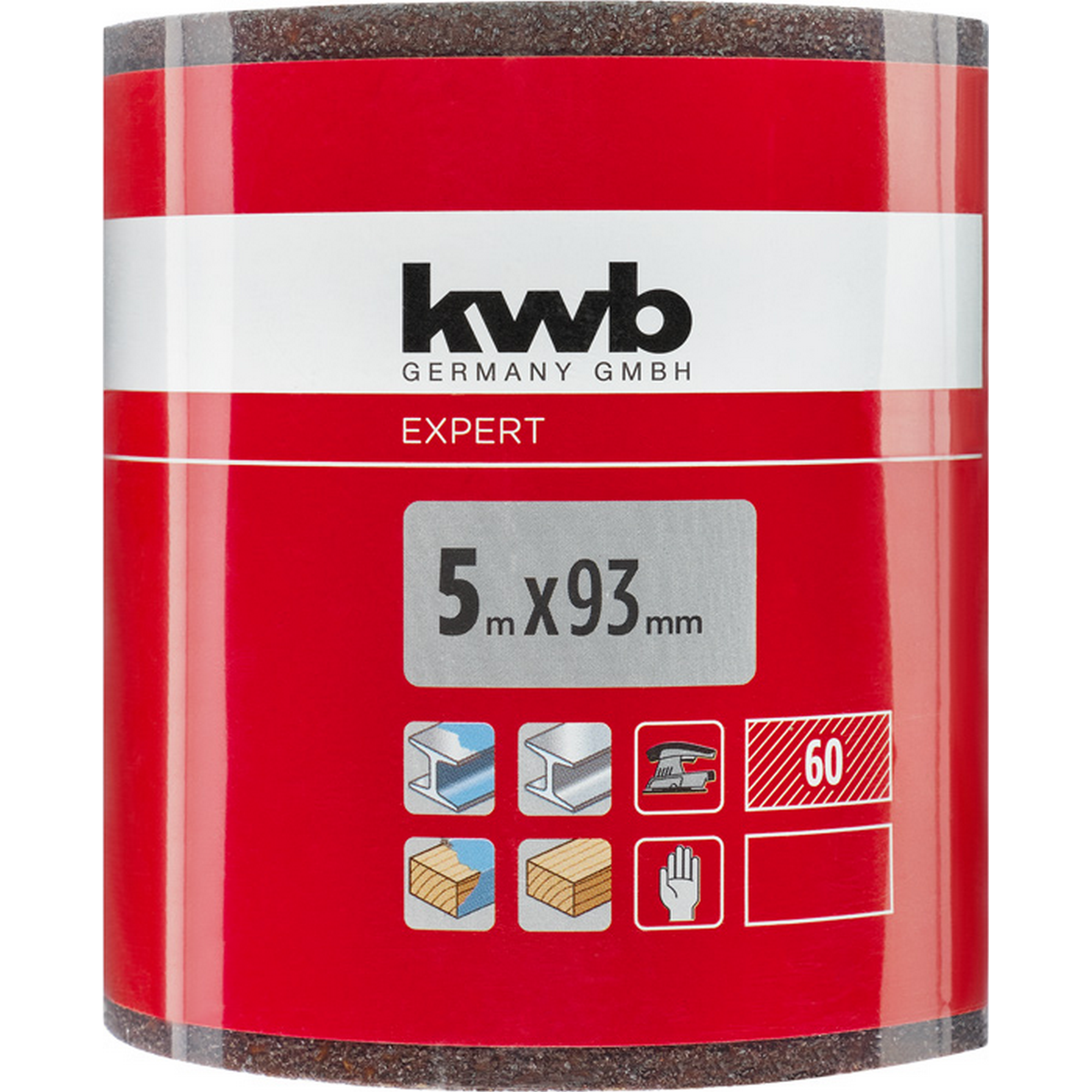 Schleifrolle 'Holz & Metall' K60 93 mm x 5 m