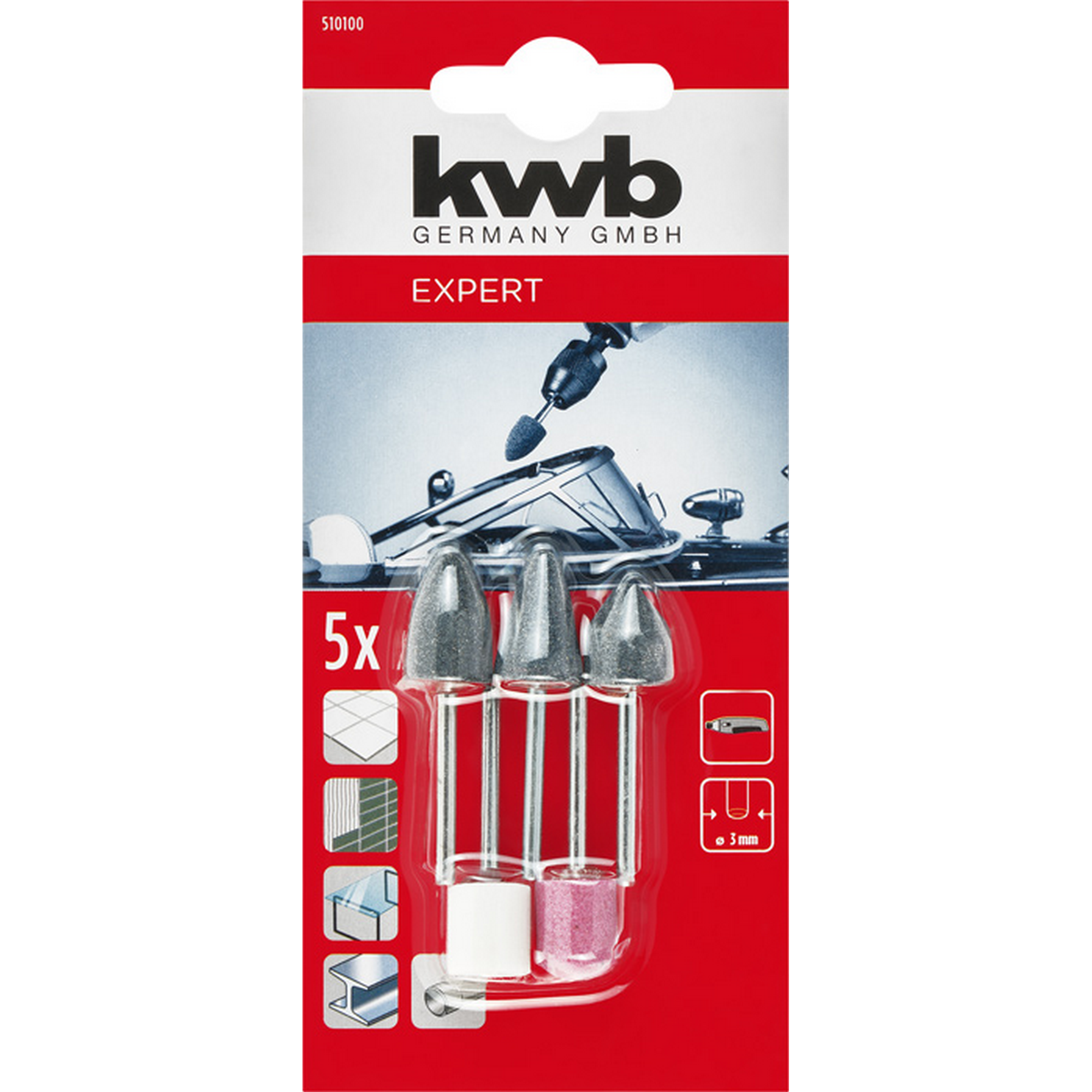 Miniatur-Schleifstifte-Set 5-teilig