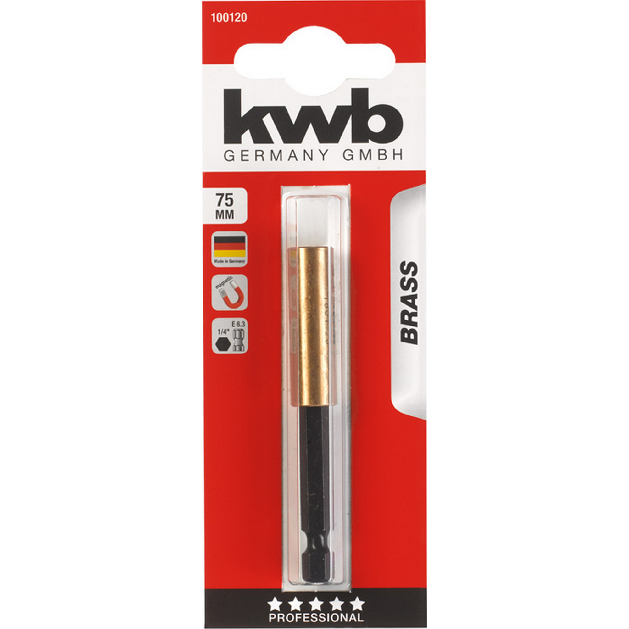 Bithalter 'Brass' 75 mm mit Dauermagnet
