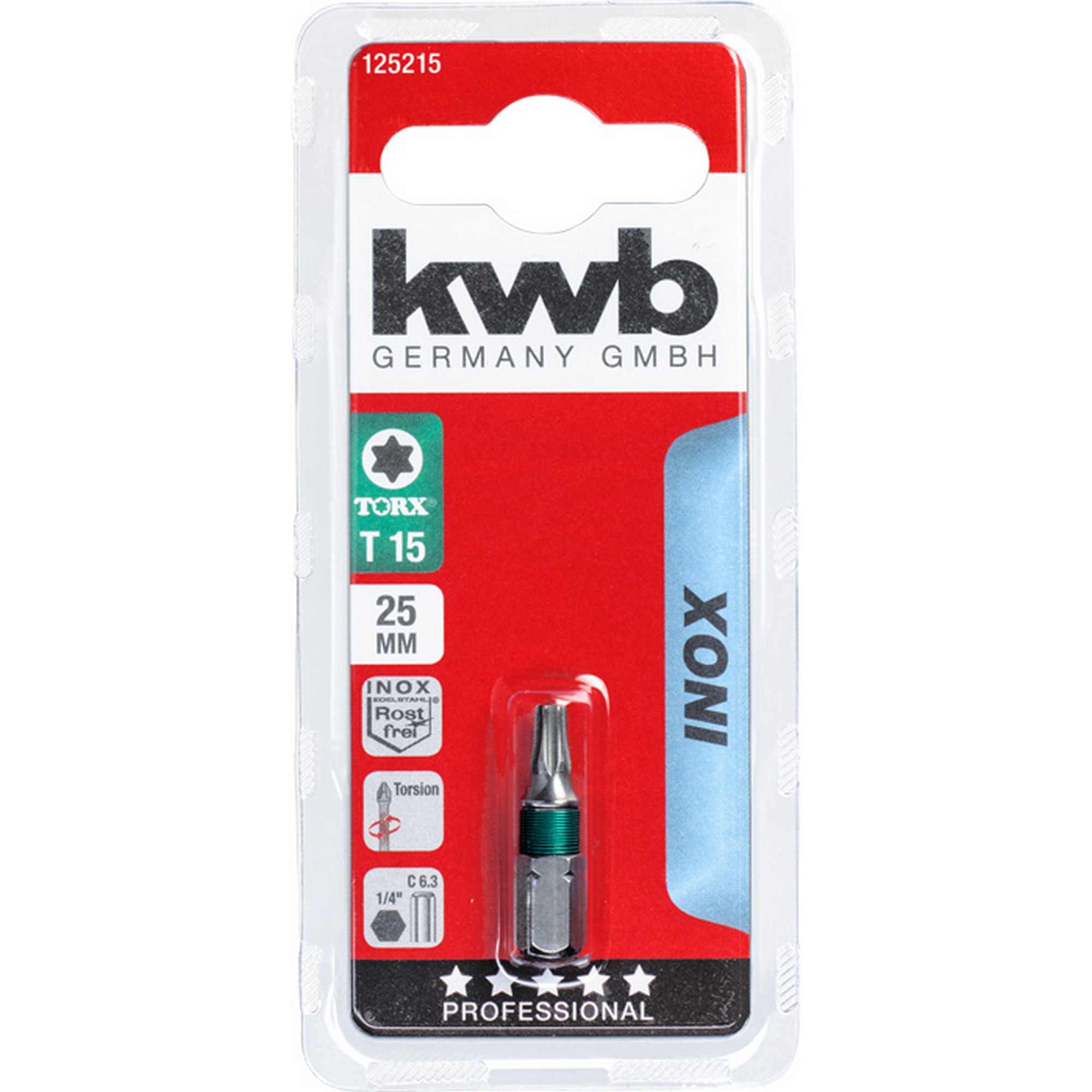 Bit 'Inox' T15 25 mm