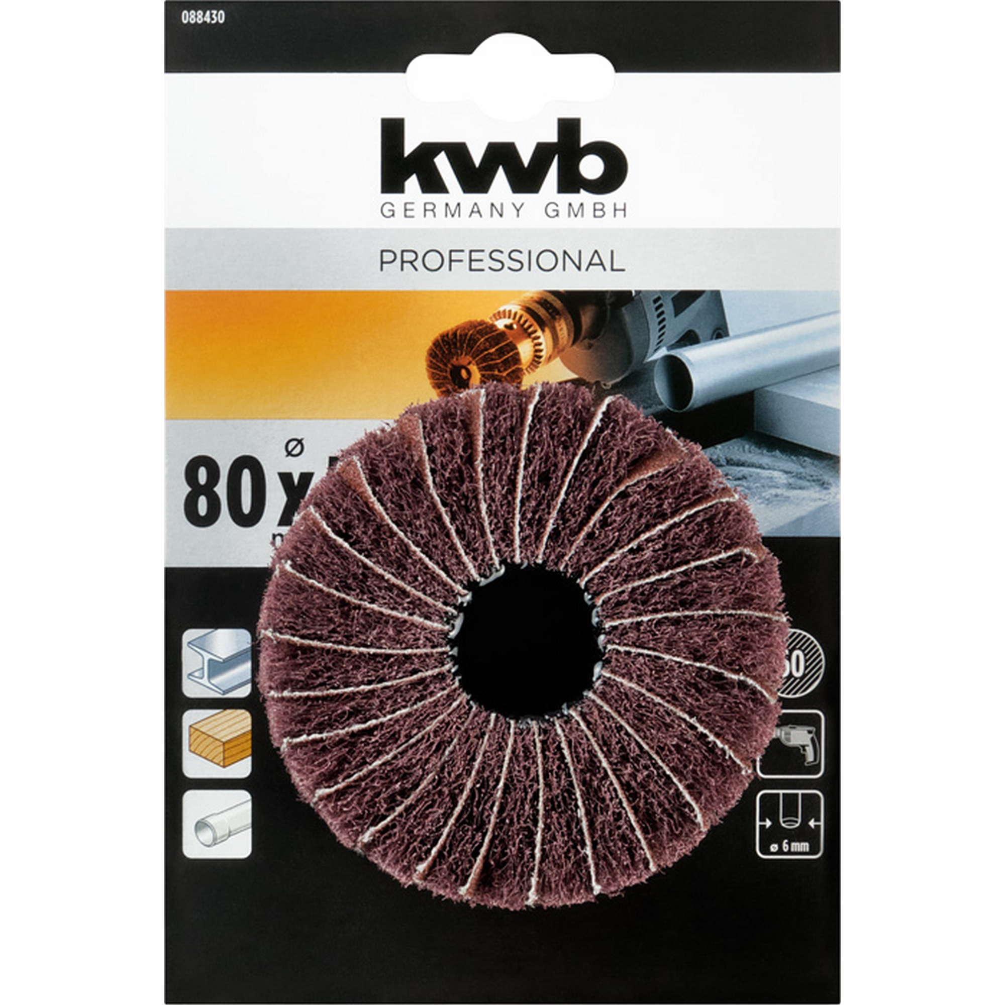 Vliesmopstift grob K60 Ø 75 x 45 mm