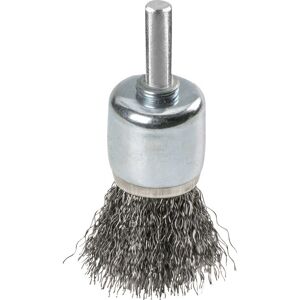 Stahldraht-Pinselkopfbürste gewellt Ø 25 mm