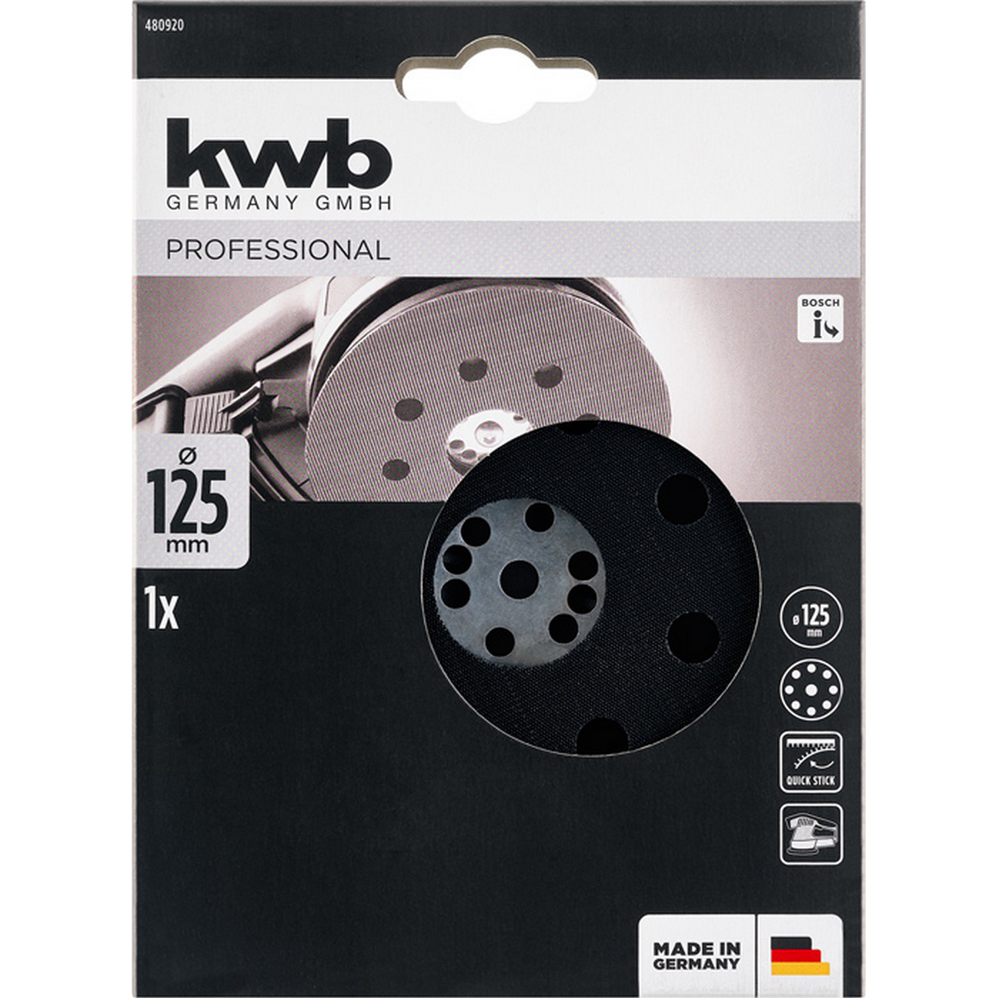 Haftstützteller 'Quick-Stick' Ø 125 mm gelocht