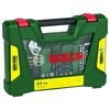 TiN-Bohrer- und Bit-Set 'V-Line' mit LED-Taschenlampe und Rollgabelschlüssel, 83-teilig