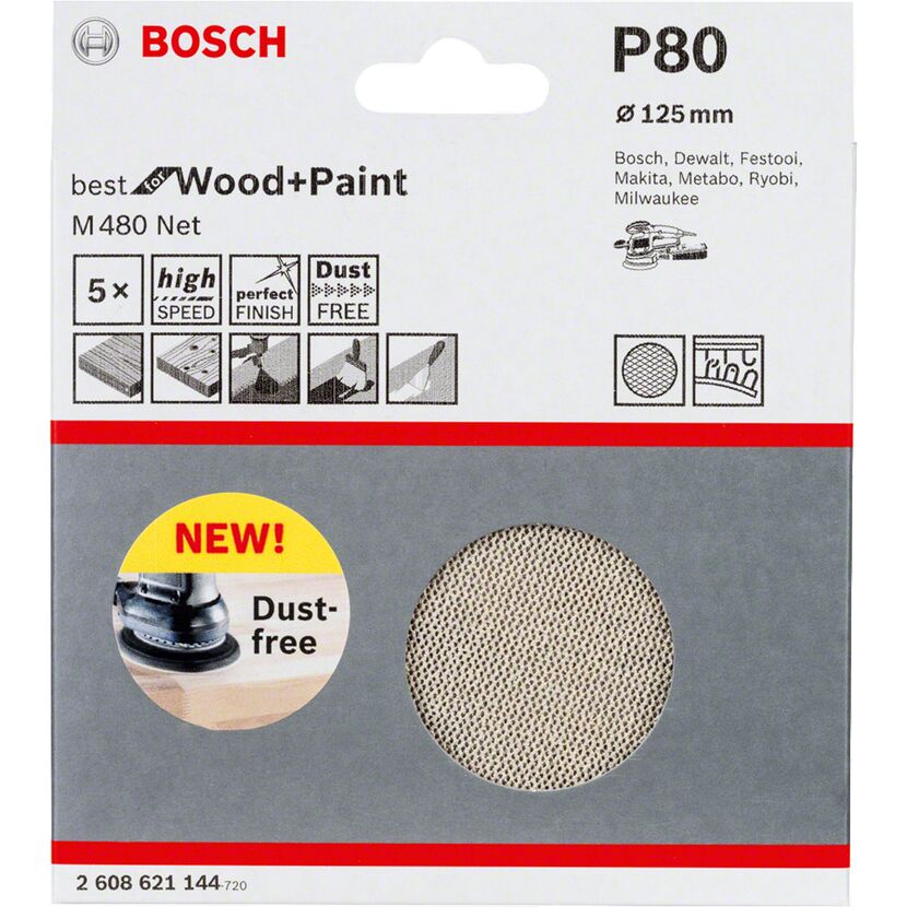 Schleifblatt 'Pro M480 Net' 5er-Pack Ø 115 mm, Körnung 240