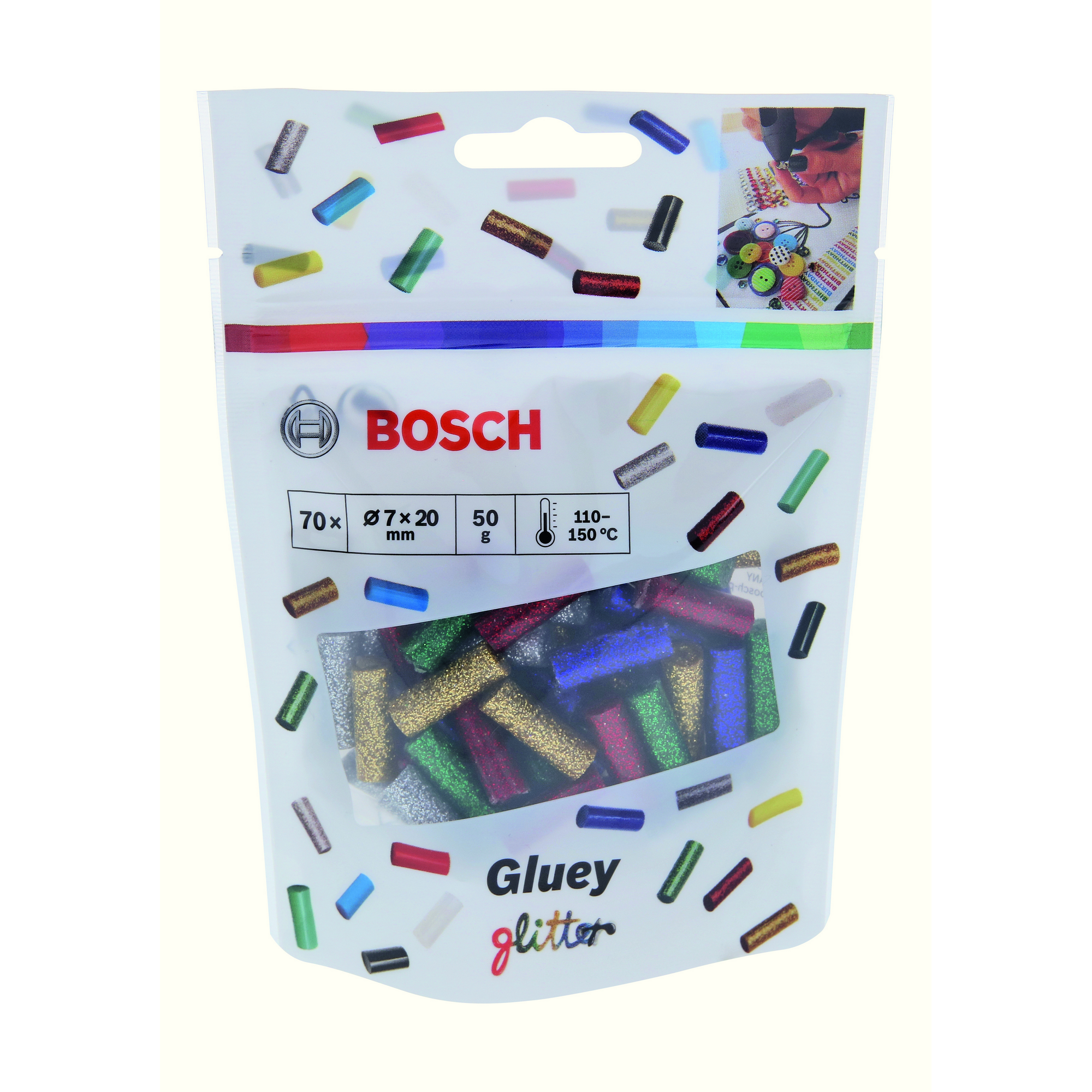 Heißklebesticks 'Gluey Glitter' 70 Stück + product picture