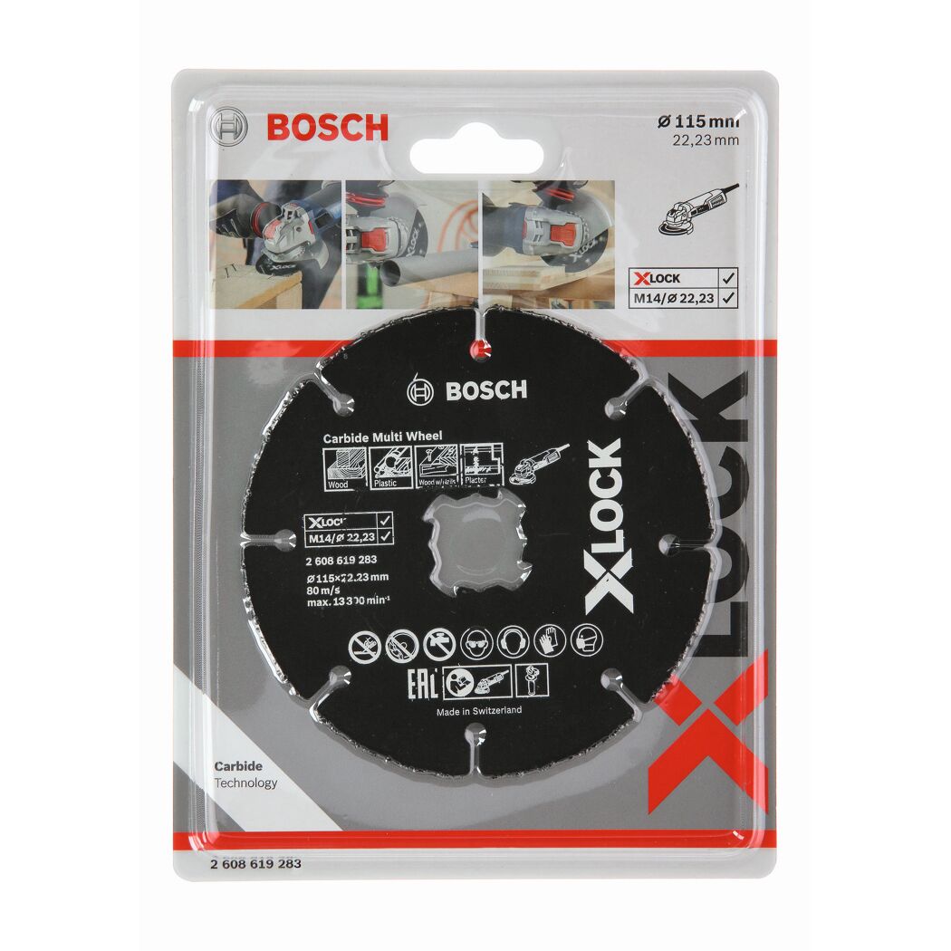Bosch X-LOCK Trennscheibe 115 mm in Verpackung