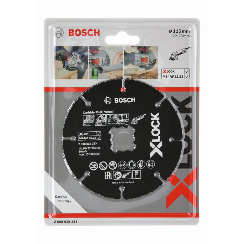 Bosch X-LOCK Trennscheibe 115 mm in Verpackung