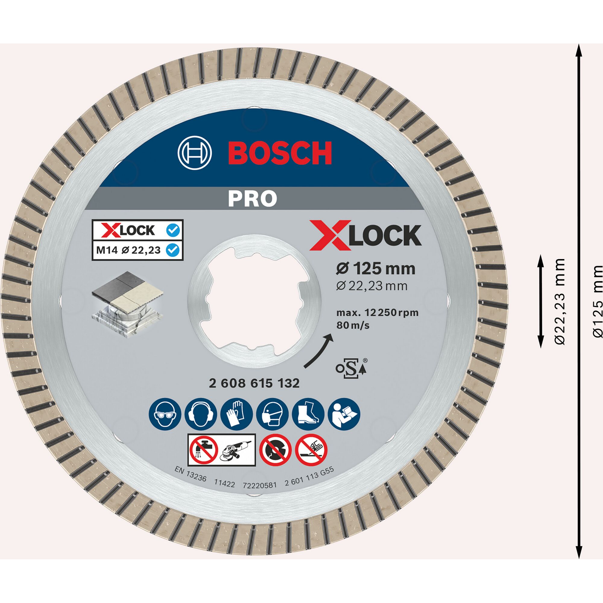 Bosch X-LOCK Diamant-Trennscheibe für Keramik