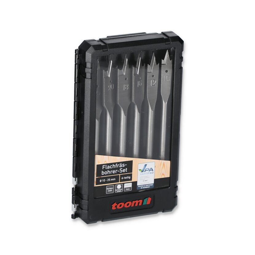 Flachfräsbohrer-Set Ø 10 - 25 mm 6-teilig