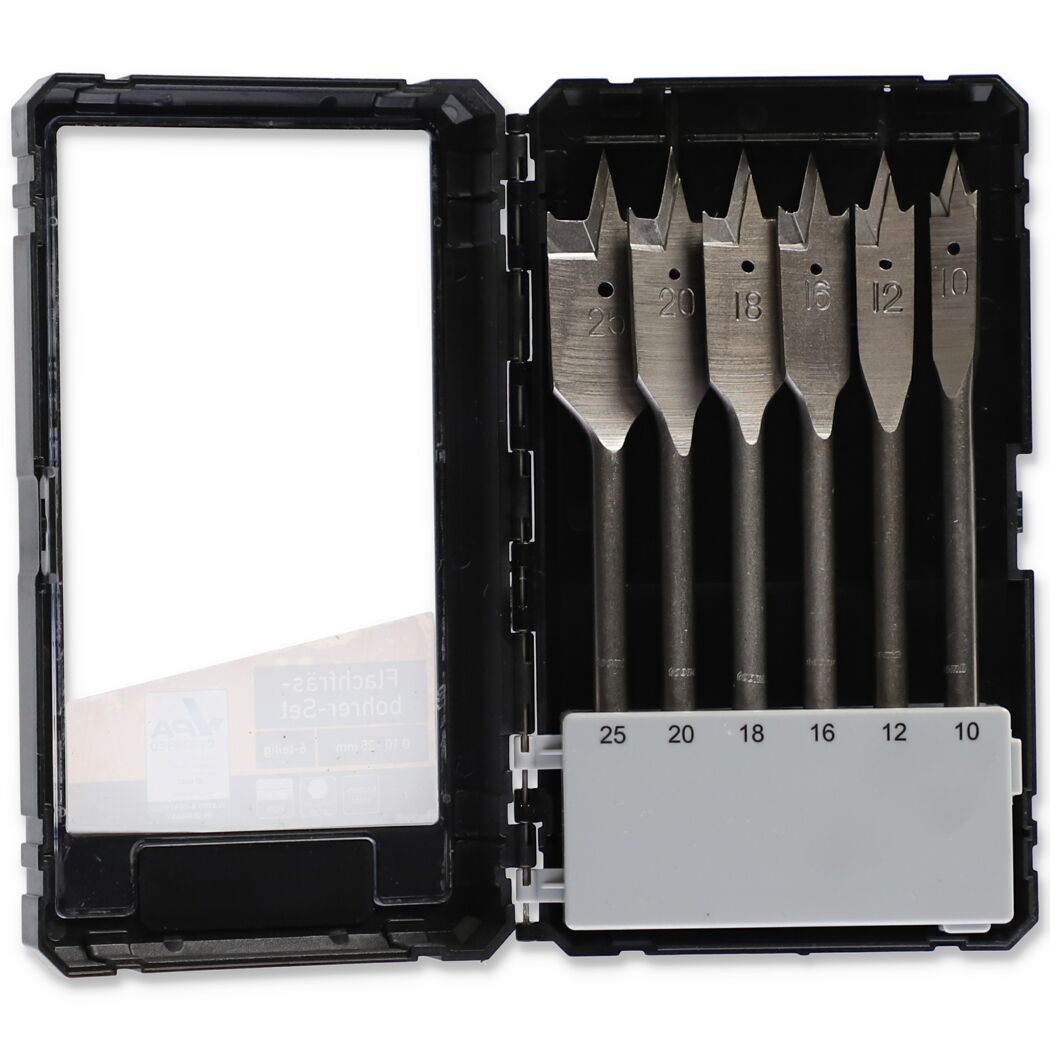 Flachfräsbohrer-Set Ø 10 - 25 mm 6-teilig