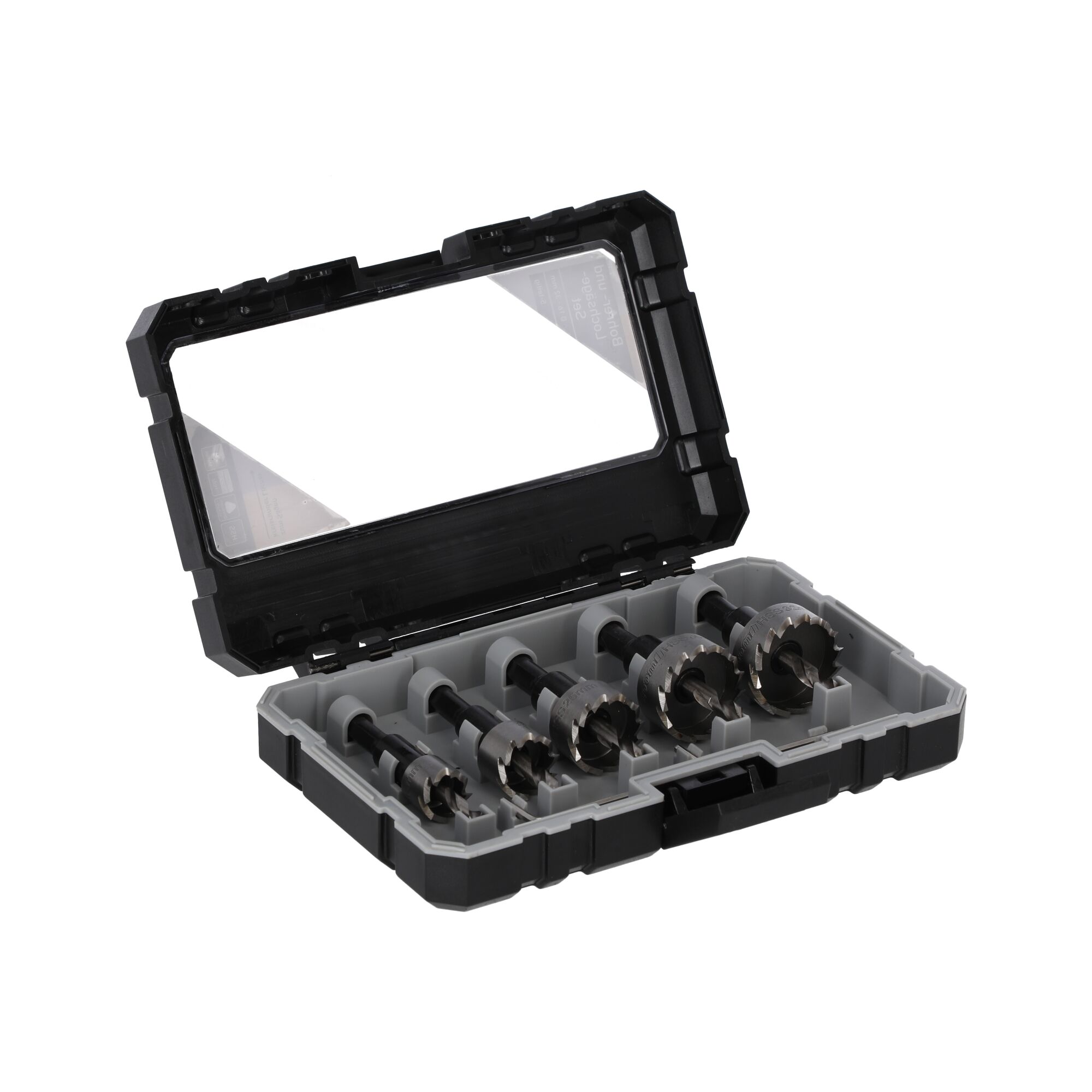 Bohrer und Lochsäge Set, 5-teilig, im Kunststoffkoffer