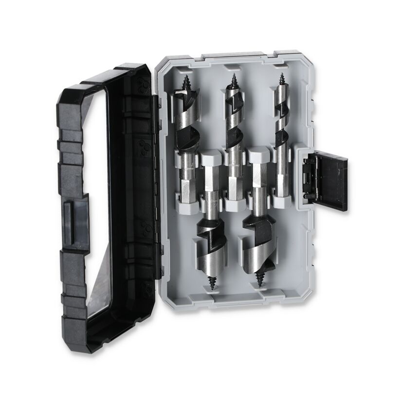 Schlangenbohrer-Set 5-teilig im Kunststoffkoffer