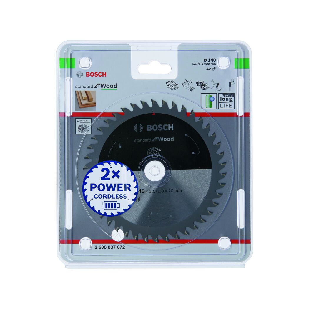 Bosch Kreissägeblatt Standard for Wood, 140 x 20 mm