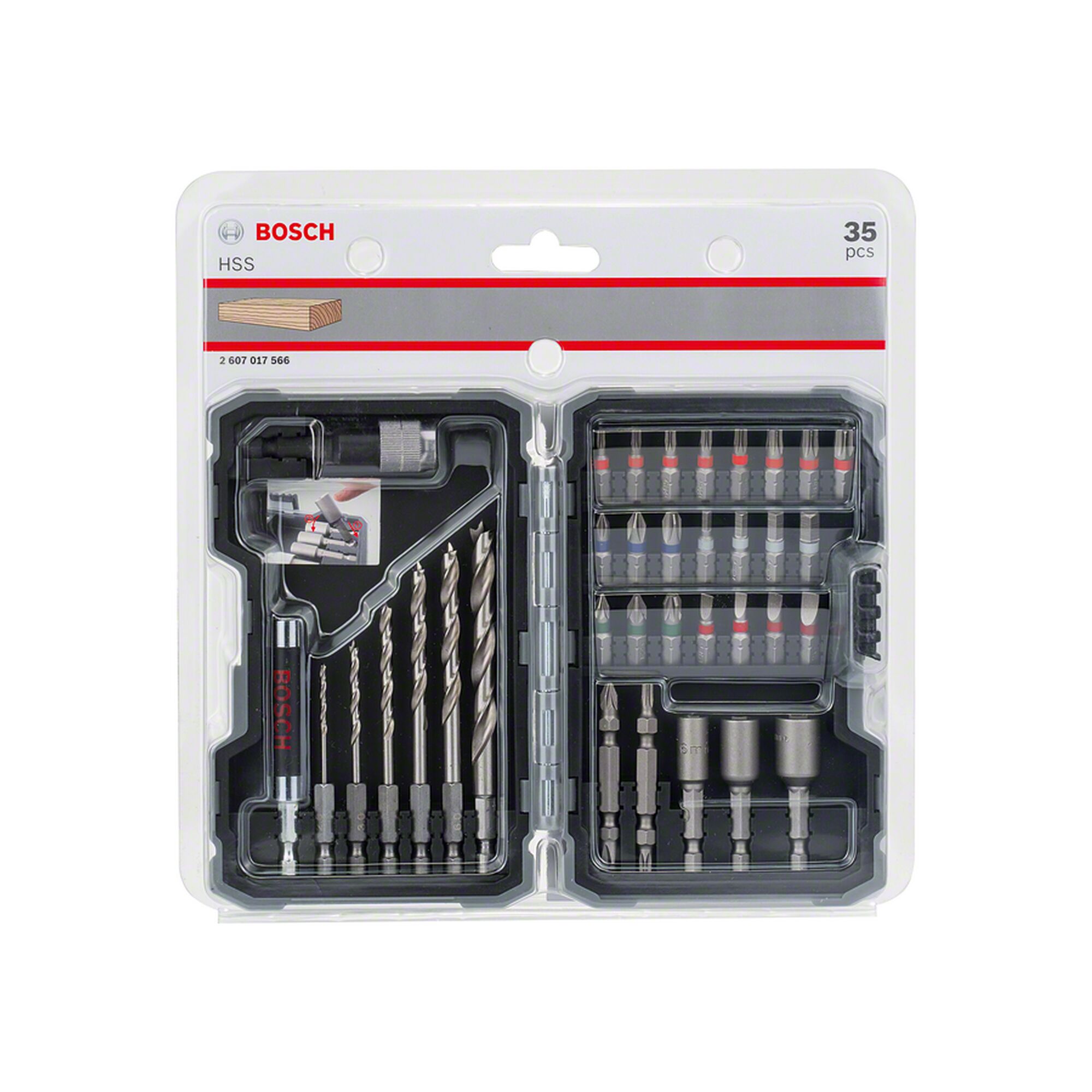Bosch 35-teiliger HSS-Bohrer- und Bitsatz