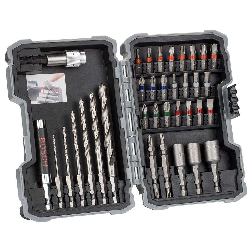 Bosch Bit-Satz 35-teilig im geöffneten Koffer