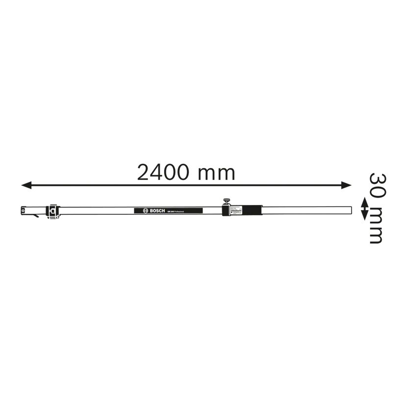Bosch Professional Messlatte GR 240, 2400 x 30 mm