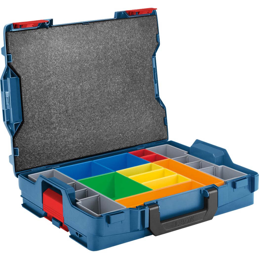 Blaue Sortierbox L-BOXX von Bosch mit Unterteilung