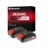 Zwei Einhell Power X-Change Akkus mit Verpackung