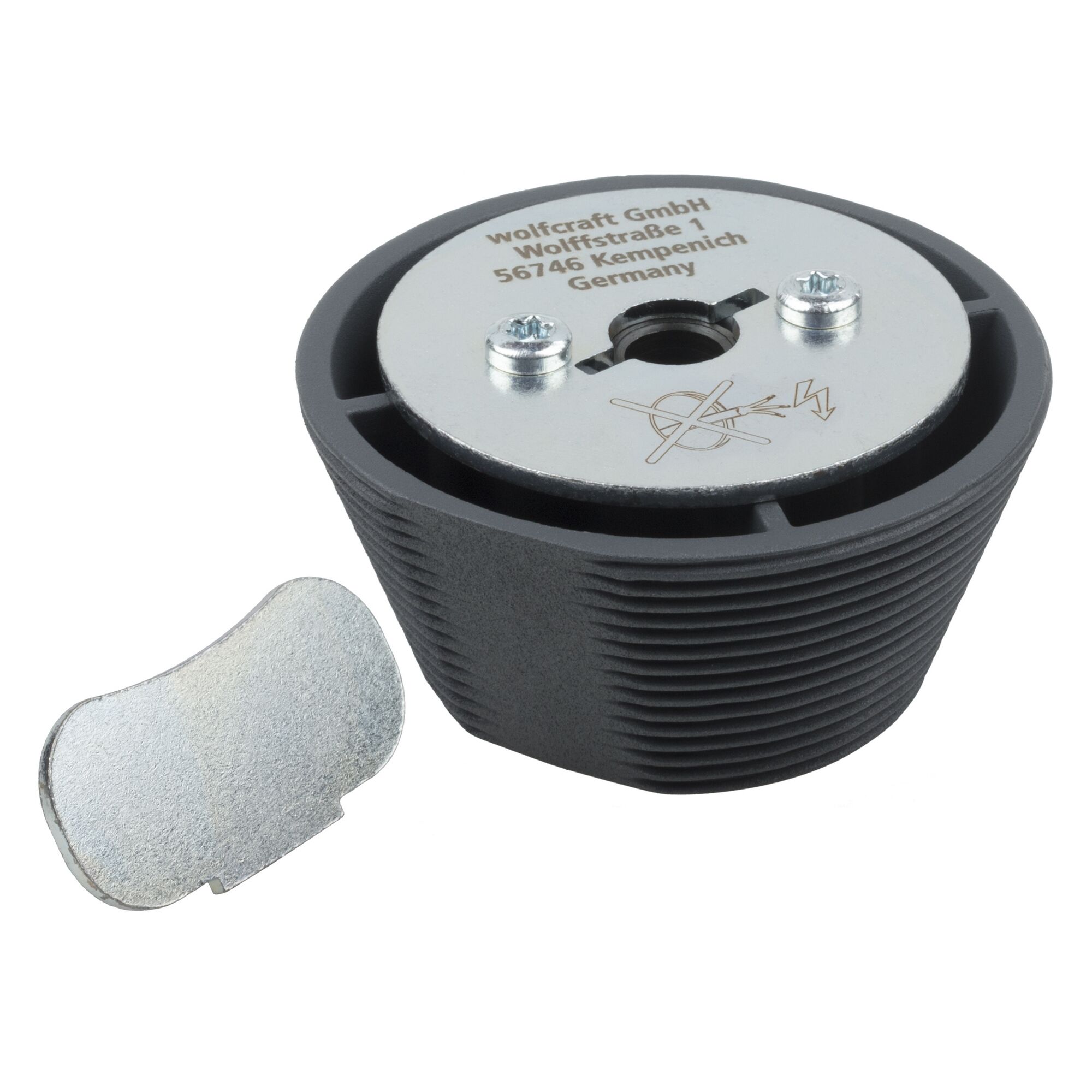 Wolfcraft Aufbohrhilfe mit Metallscheibe