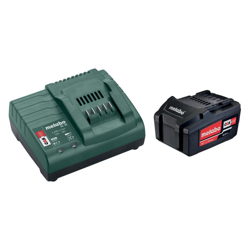 Metabo Akku-Ladegerät-Set 18 V, 4 Ah mit Ladegerät und Akku