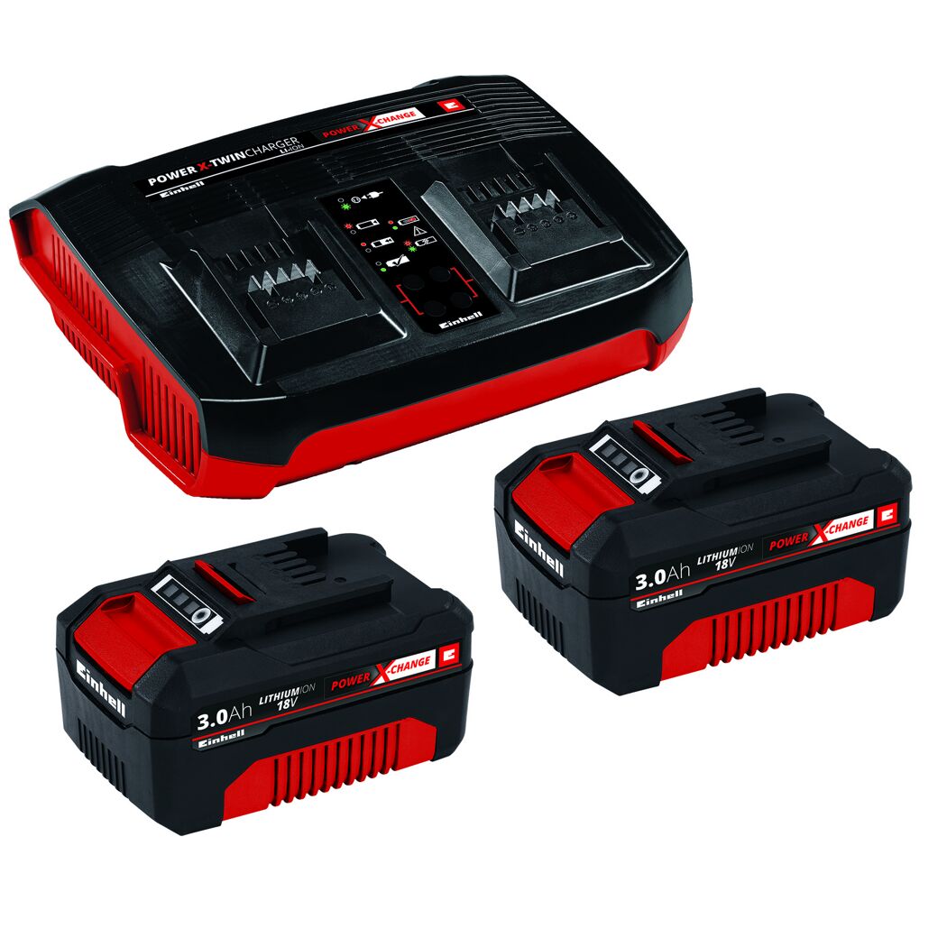 Akku-Starter-Set 'Power X-Change' Ladegerät und 2 x Akku 18 V, 3,0 Ah