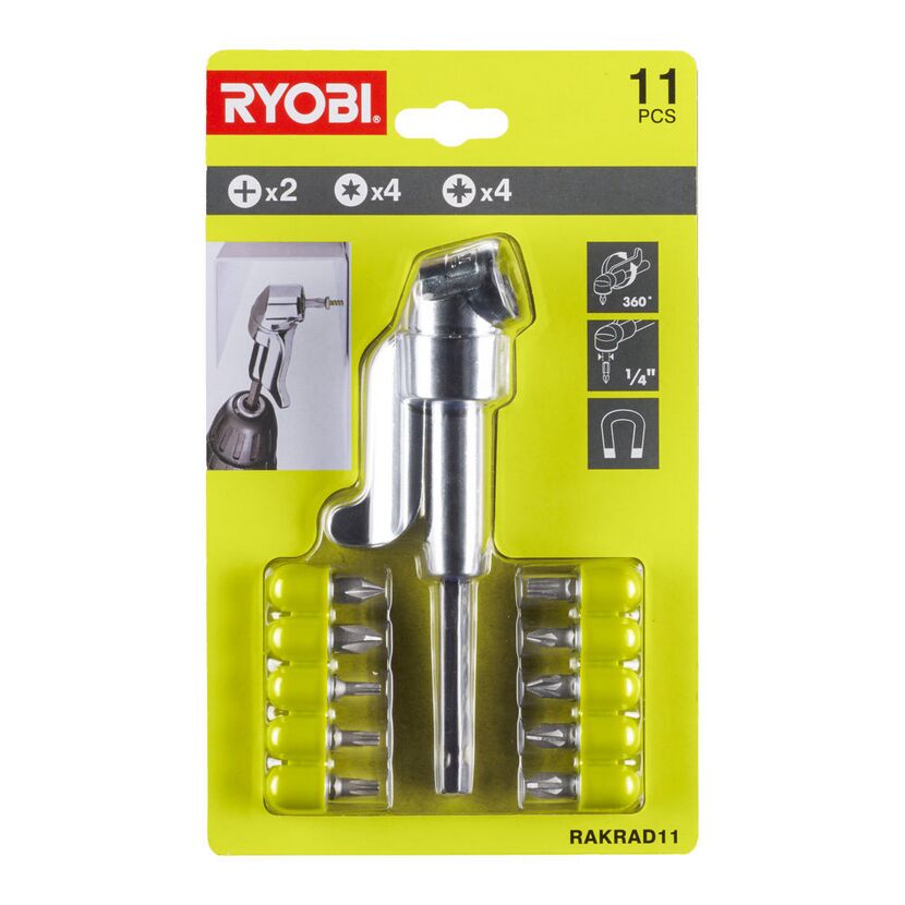 RYOBI Winkelbohrvorsatz mit Bits