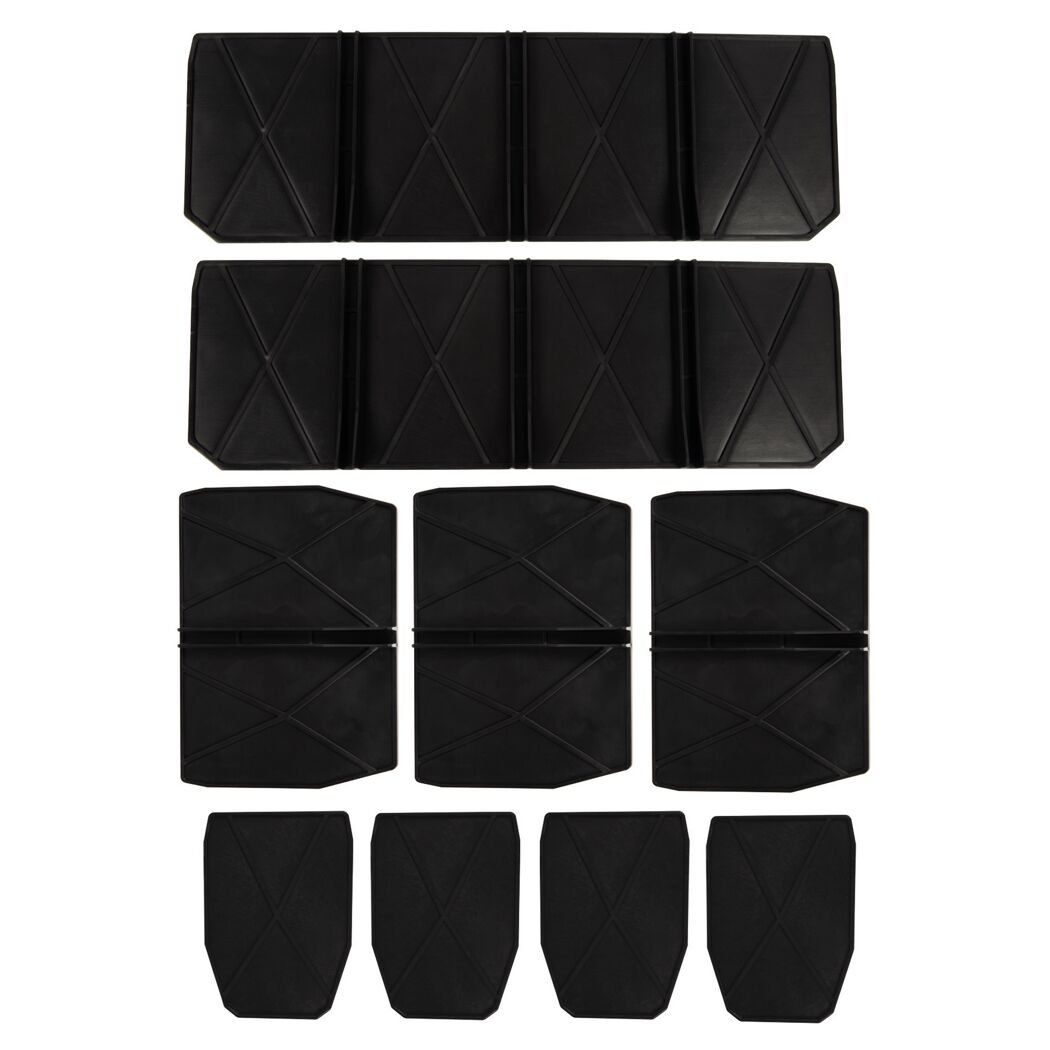 Schwarzes Kunststofffächer-Set
