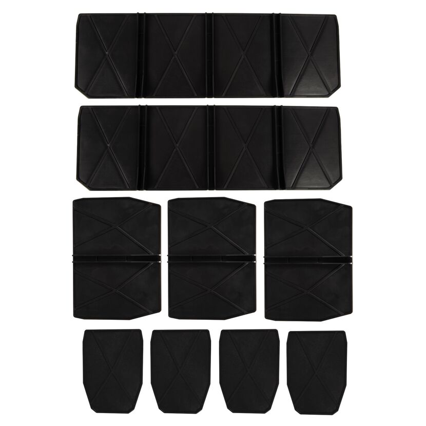 Schwarzes Kunststofffächer-Set