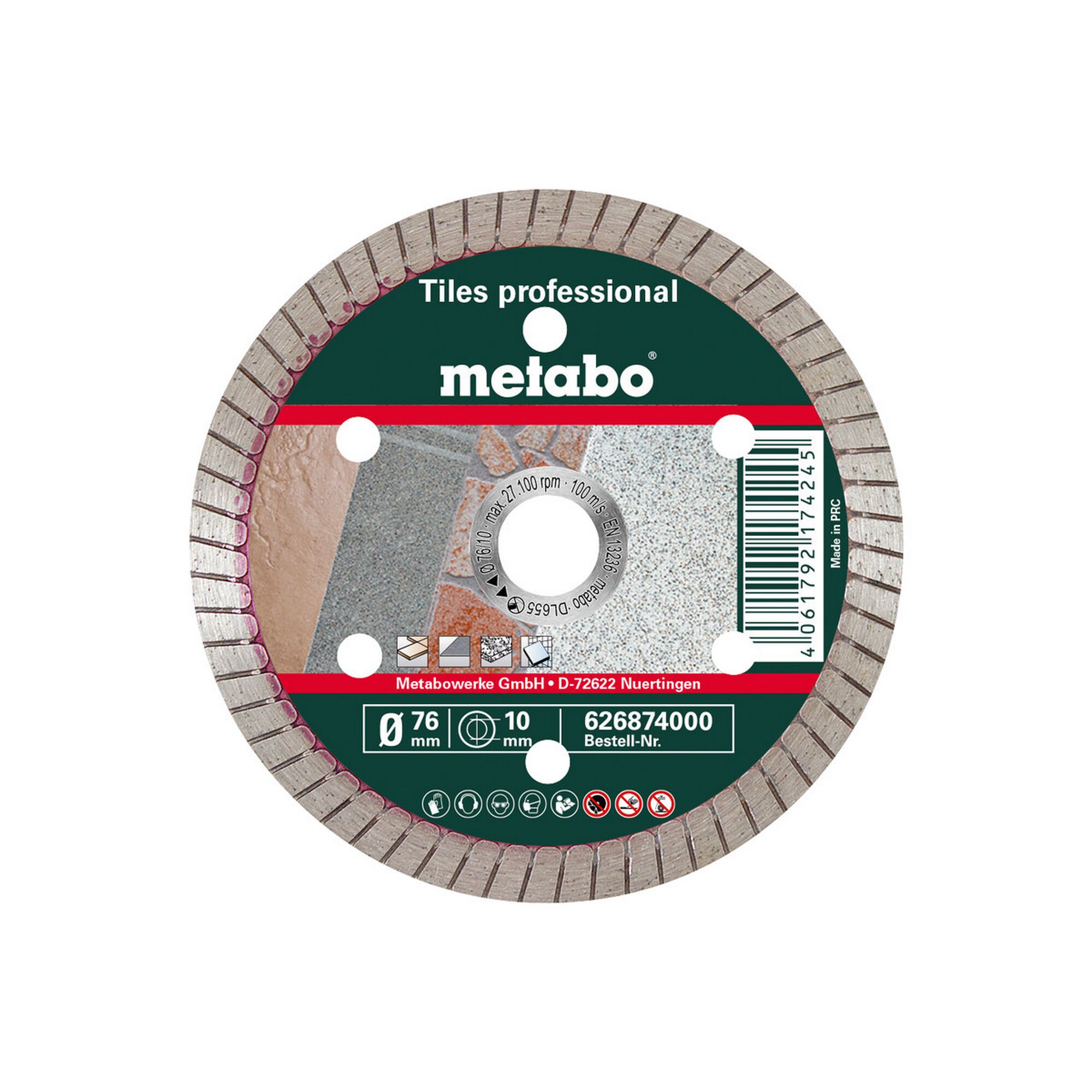 Diamanttrennscheibe 76 mm von Metabo