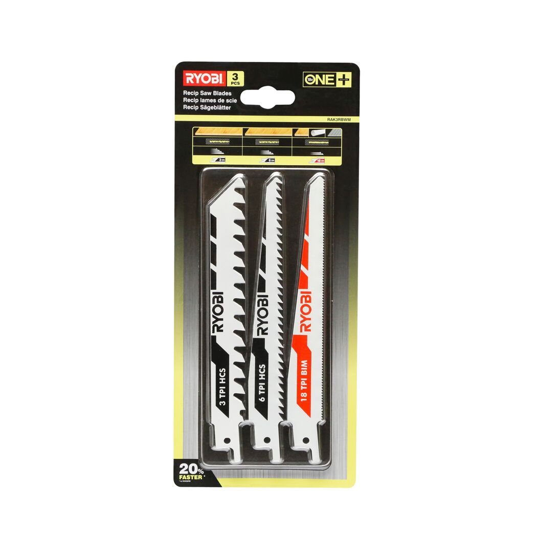 RYOBI Säbelsägeblätter 3er Set
