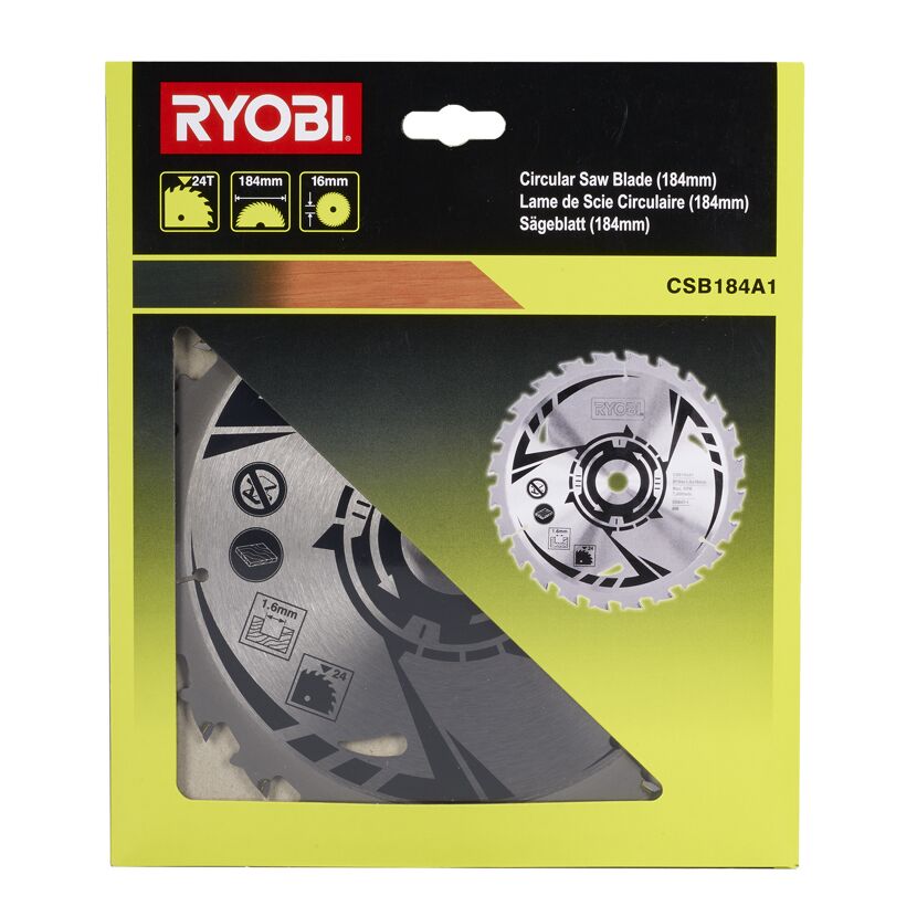 RYOBI Kreissägeblatt 184 mm in Verpackung