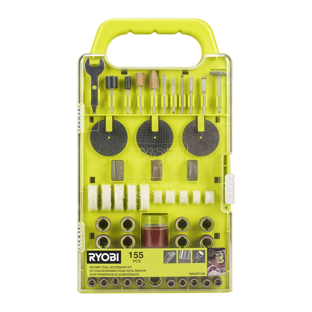 RYOBI 155-teiliges Rotationswerkzeug-Zubehörset