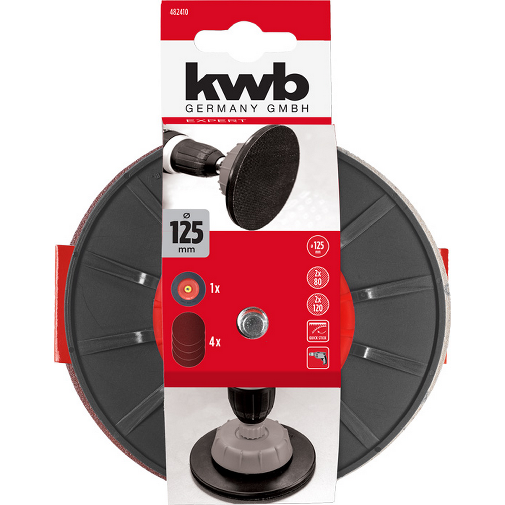 Gelenkschleifteller-Set Ø 125 mm 3-teilig