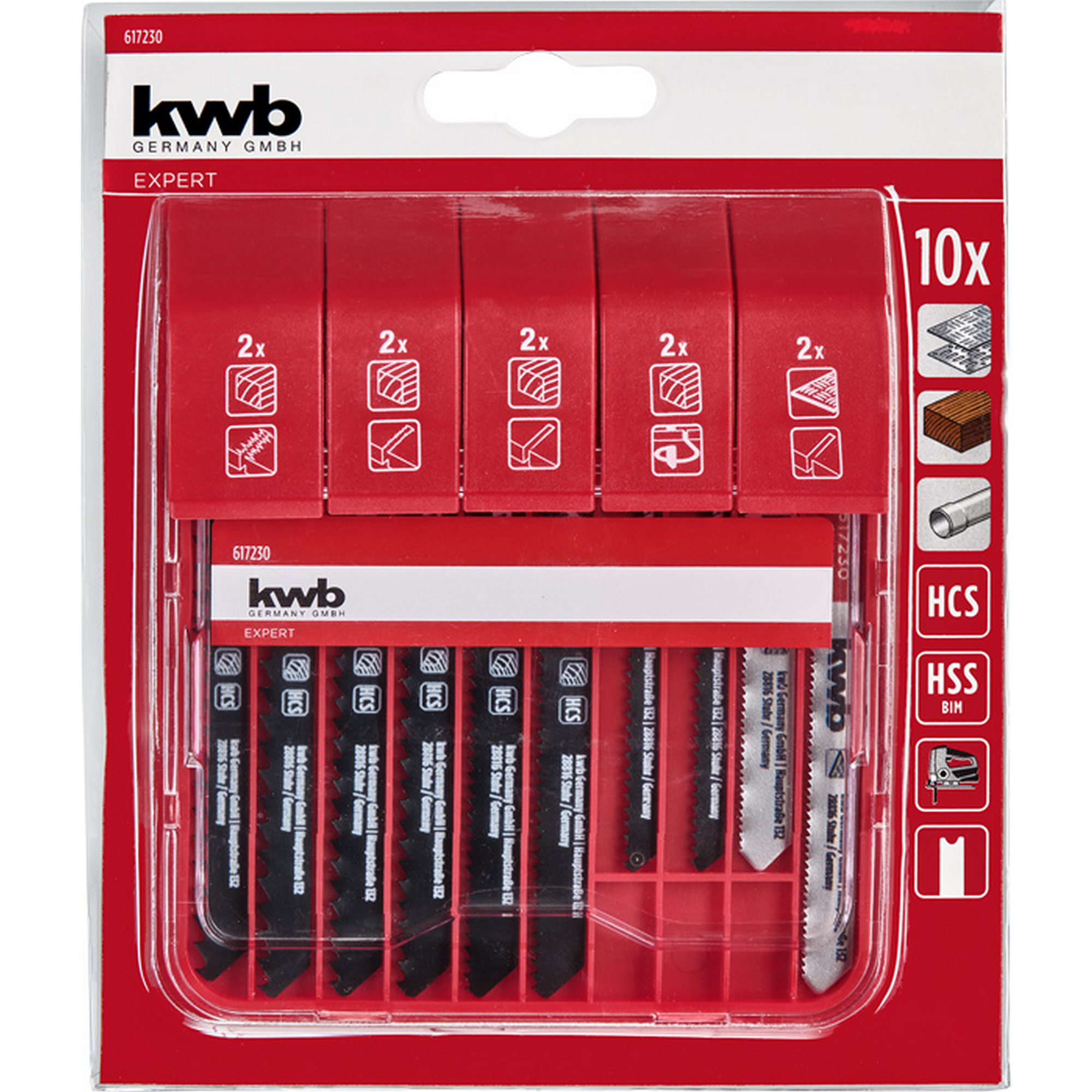 Stichsägeblatt-Set HCS 10-teilig