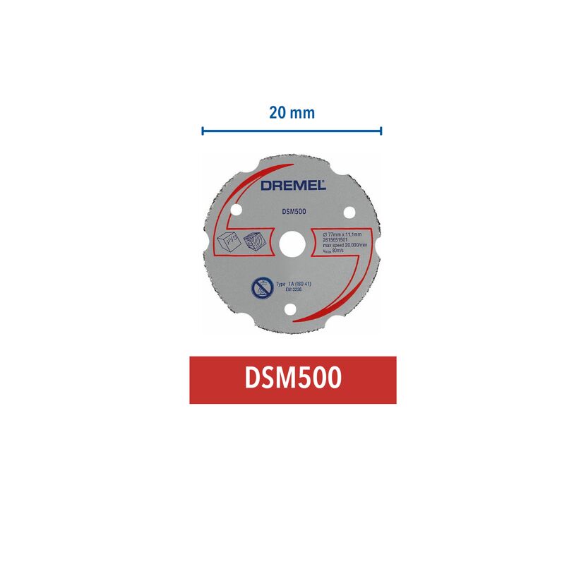 DREMEL DSM500 Karbid-Trennscheibe, 20 mm Durchmesser