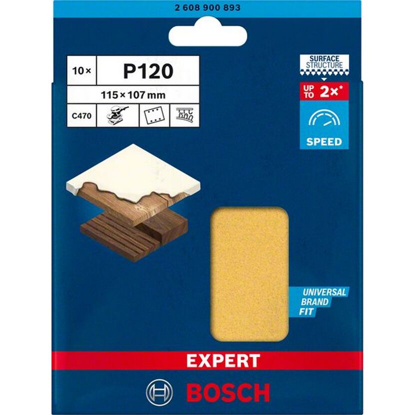 Schleifblatt P120 Expert for Wood and Paint von Bosch
