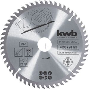 Kreissägeblatt Hartmetall 56 Zähne Ø 190 x 20 mm