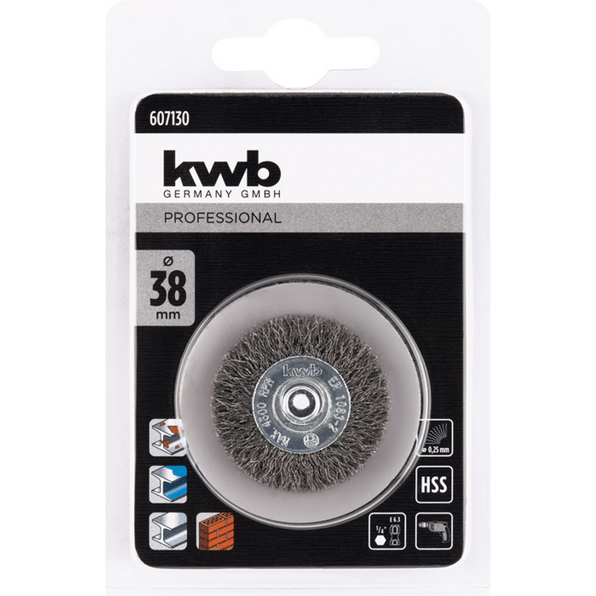 Thumbnail - kwb Stahldraht-Scheibenbürste gewellt grob Ø 38 mm