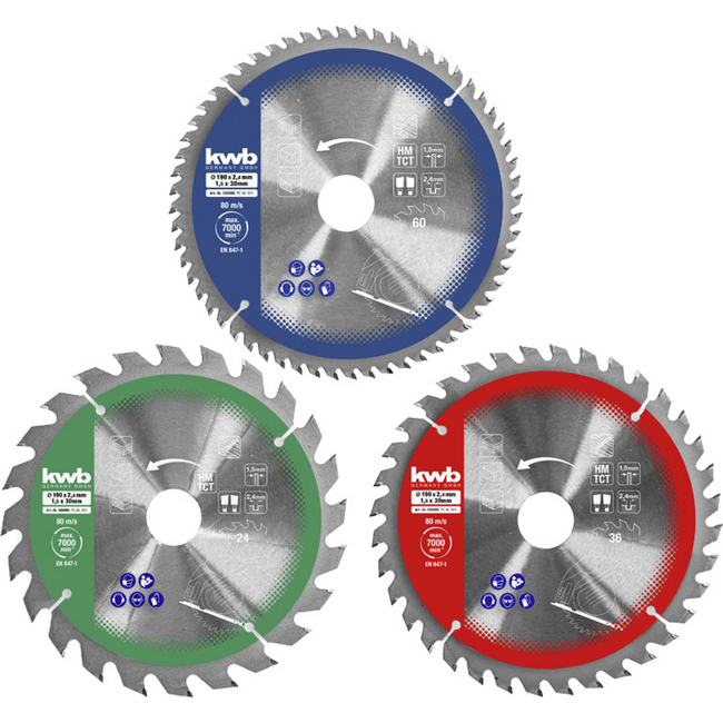Bild von Kreissägeblatt-Set Ø 210 x 30 mm 3-teilig
