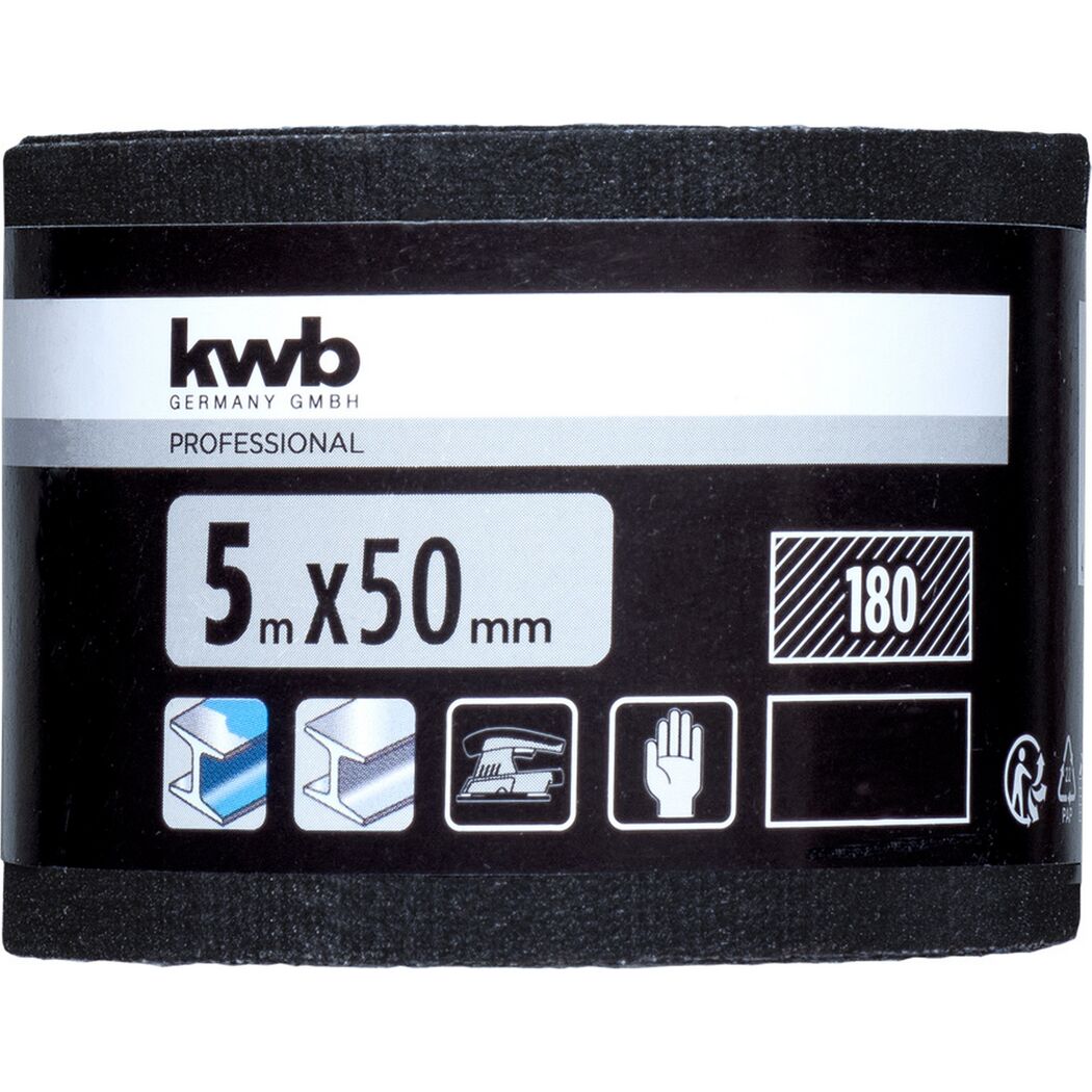 Schleifrolle Blaukörper K180 50 mm x 5 m
