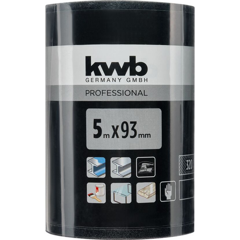 Schleifrolle wasserfest K320 93 mm x 5 m
